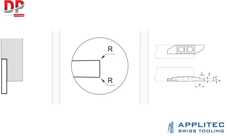 Dao trích rãnh 634 PRO-LINE APPLITEC