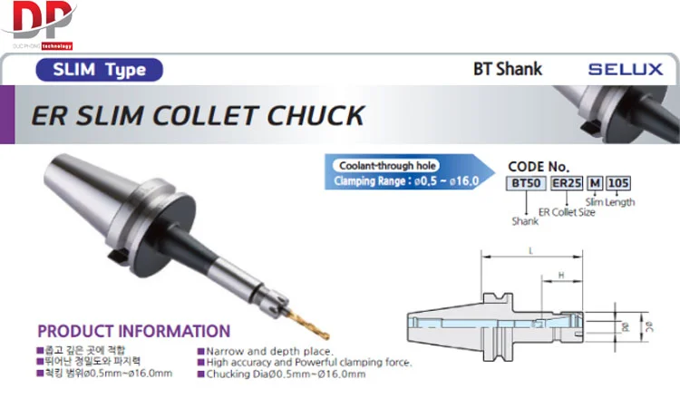 Bầu kẹp BT chuẩn COLLET SELUX - Bầu kẹp Collet ER