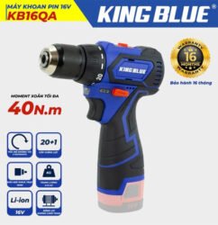 Máy khoan pin 16V KB16QA - King Blue (Giá Chưa Bao Gồm Pin, Sạc)