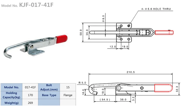 Mô tả sản phẩm kẹp chuyển đổi KJF-017-41F