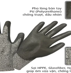 Găng tay PODW-300CC sợi HPPE chống cắt