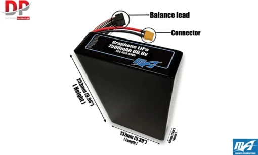 Bộ pin Graphene LiPo 7500mAh 18S2P 66,6v - Maxamps