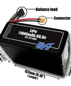 Bộ pin LiPo 11000mAh 18S 66,6v - Maxamps