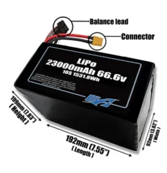 Bộ pin LiPo 23000mAh 18S 66,6v - Maxamps