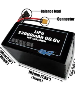 Bộ pin LiPo 23000mAh 18S 66,6v - Maxamps