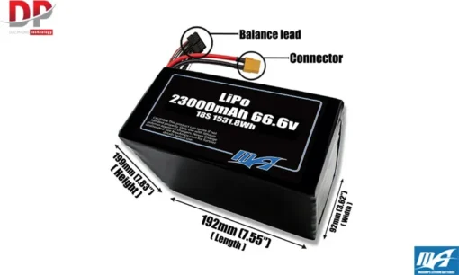 Bộ pin LiPo 23000mAh 18S 66,6v - Maxamps