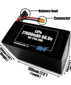 Bộ pin LiPo 27000mAh 18S 66,6v NMC - Maxamps