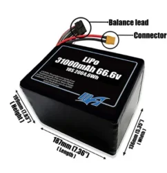 Bộ pin LiPo 31000mAh 18S 66,6v - Maxamps