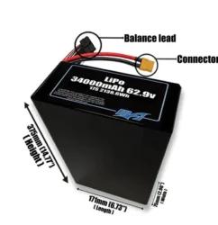 Bộ pin LiPo 34000mAh 17S2P 62.9v - Maxamps