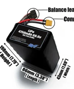 Bộ pin LiPo 4750mAh 18S 66,6v - Maxamps