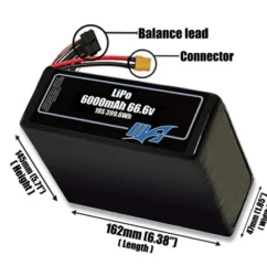 Bộ pin LiPo 6000mAh 18S 66,6v - Maxamps