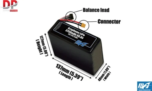 Pin Graphene LiPo 3750mAh 18S 66,6v - Maxamps